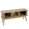 TV stand 100x30cm in natural-coloured wood | Macabane