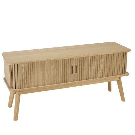TV stand 100x30cm in natural-coloured wood | Macabane