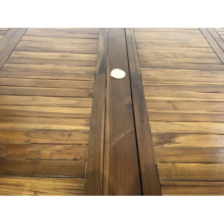 MAEVA - Double extension oval table 200/300*120 in oiled teak wood