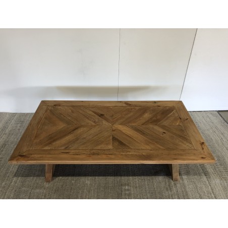 Table basse rectangulaire 130x70cm bois pin recyclé - Seconde Main