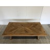 Rectangular coffee table 130x70cm recycled pine wood - Second Hand