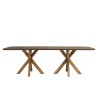 240x100cm brown concrete-effect dining table with acacia wood legs | Macabane