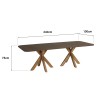 Ensemble table et bancs effet béton marron pieds en bois d'acacia | Macabane