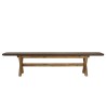 Brown concrete-effect table and bench set with acacia wood legs | Macabane