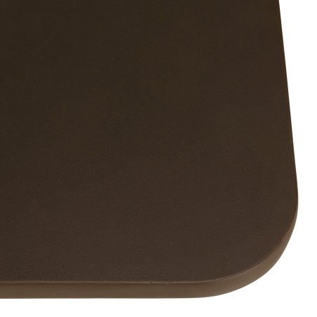 Ensemble table et bancs effet béton marron pieds en bois d'acacia | Macabane