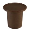 Table d'appoint ronde en béton marron D36cm | Meubles Macabane