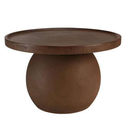 Table d'appoint ronde en béton marron D45cm | Macabane