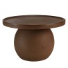 Round brown concrete side table, 45cm diameter | Macabane