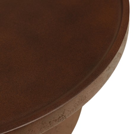 Round brown concrete side table, 45cm diameter | Macabane