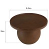 Round brown concrete side table, 45cm diameter | Macabane