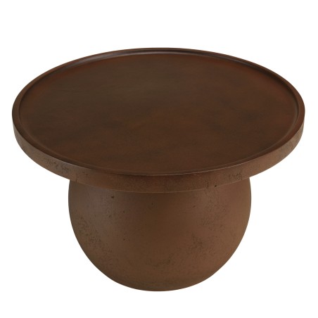 Table d'appoint ronde en béton marron D45cm | Macabane