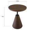 Table d'appoint ronde en béton marron D40cm | Macabane