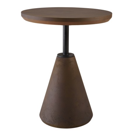 Round brown concrete side table, 40cm diameter | Macabane