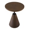 Table d'appoint ronde en béton marron D40cm | Macabane