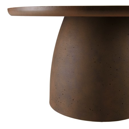 Table basse ronde en béton marron D80cm | Macabane