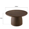 Round brown concrete coffee table, 80cm diameter | Macabane