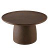 Round brown concrete coffee table, 80cm diameter | Macabane