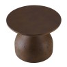 Round brown concrete coffee table, 52cm diameter | Macabane Furniture