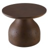 Round brown concrete coffee table, 52cm diameter | Macabane Furniture