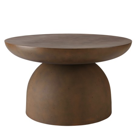 Table basse ronde en béton marron D70cm | Meubles Macabane