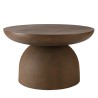 Table basse ronde en béton marron D70cm | Meubles Macabane
