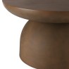 Round brown concrete coffee table, 70cm diameter | Macabane Furniture