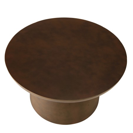 Round brown concrete coffee table, 70cm diameter | Macabane Furniture