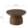 Table basse ronde en béton marron D70cm | Meubles Macabane