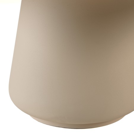 Mesa de centro 70x70cm de mango pie de metal marfil | Macabane