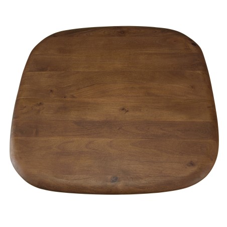 Mesa de centro 70x70cm de mango pie de metal marfil | Macabane