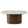 Coffee table, 80x75 cm, with white marble top | Macbane Furniture