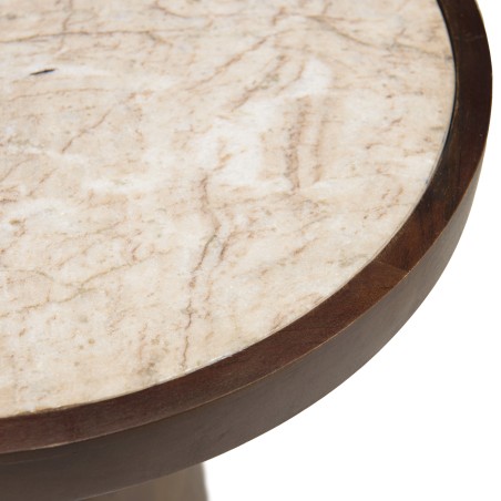 Table d'appoint avec plateau en marbre | Meubles Macabane
