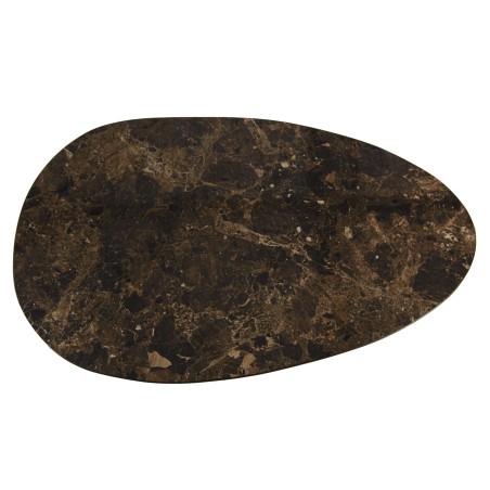 Mesa de centro tablero de cerámica marrón | Muebles Macabane