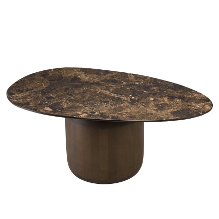 Table basse plateau céramique marron | Meubles Macabane
