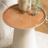 Tavolino d'appoggio 40x40 cm con piano marrone