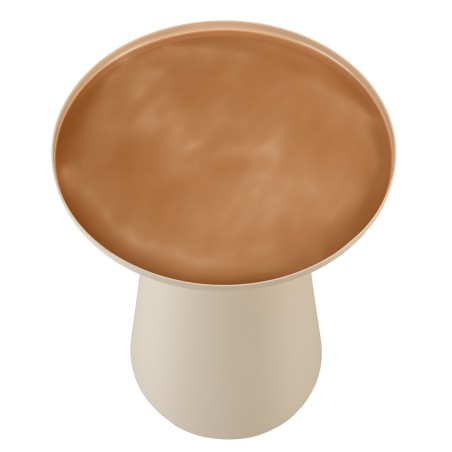 40x40 cm side table with brown top | Macabane Furniture