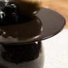 Round side table in black metal | Macabane Furniture
