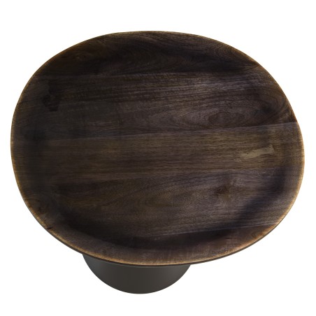 Side table with mango wood top and metal legs | Macabane Furniture