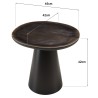 Side table with mango wood top and metal legs | Macabane Furniture