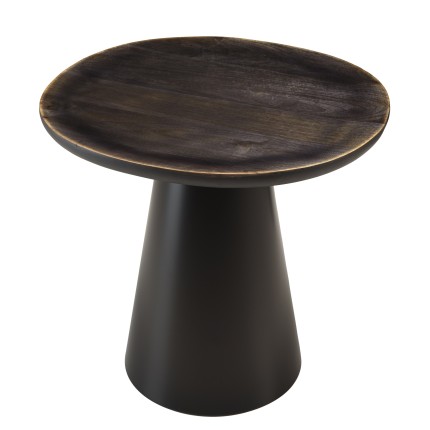 Side table with mango wood top and metal legs | Macabane Furniture