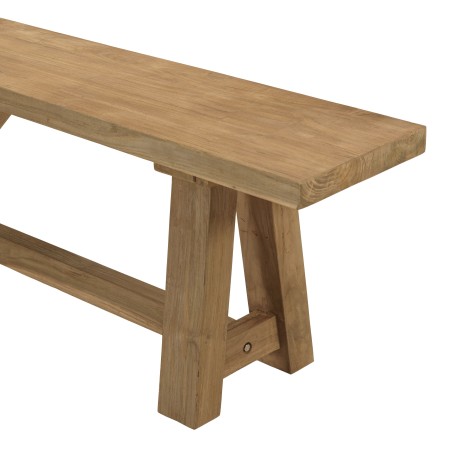 3-metre recycled teak garden bench | Macabane Furniture