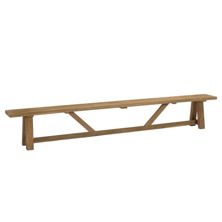 3-metre recycled teak garden bench | Macabane Furniture