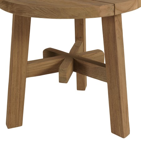 Table d'appoint ronde en teck recyclé | Macabane