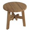 Round side table made from recycled teak | Macabane