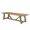 Garden furniture set with table and benches made from recycled teak | Macabane Furniture