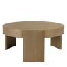 Round coffee table in natural finish | Macabane Furniture