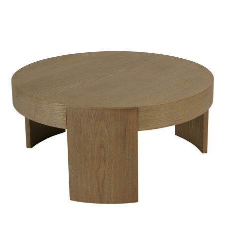 Round coffee table in natural finish | Macabane Furniture