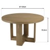 Ronde eettafel hout naturel | Macabane Meubelen