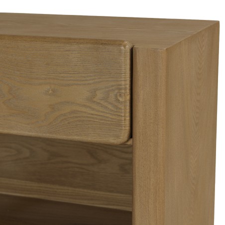 Nachtkastje van naturelkleurig hout - Macabane Meubelen