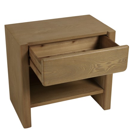 Nachtkastje van naturelkleurig hout - Macabane Meubelen